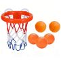 Baby Bathtub Toys -suction Cup Basketball Hoop And 5 No Hole Balls