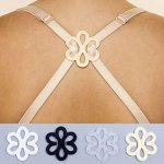 4PCS Floral Shaped Bra Strap Clips Invisible Non-slip Buckles Conceal Bra Straps Women's Lingerie & Underwear Accessories