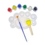 Paint Set With Palette And Brushes - Factory Plaza