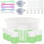 28PCS Silicone Measuring Cups For Resin Supplies Resin Cups Kit With 600ML & 100ML Resin Mixing Cups And Tools Silicone Cups For Resin Molds