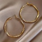 Elegant Silky-smooth Hoop Earrings For Women - Punk & Minimalist Style Zinc Alloy With Stainless Steel Posts Perfect For Casual
