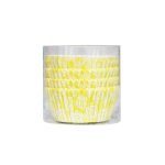 Yellow Flower Pvc Cupcake Casings Pack Of 80