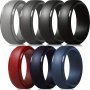 7PCS Silicone Rings For Men Silicone Wedding Ring