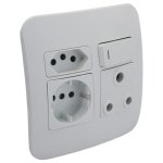Round 2 Pin Plug Wall Socket - White - Buy Online At 7 Triple 7