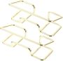 2PCS Metal Business Card Holder Desktop Organizer With Gold Finish