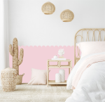 Scalloped Panel Wall Sticker- Blossom Pink