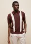 Cotton Linen Graphic Knit Polo