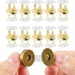 14MM Magnetic Button Clasps - 10 20 Sets - Sewing Craft Purses Bags Clothes Leather Magnetic Purse Closure Fasteners - Sewing On