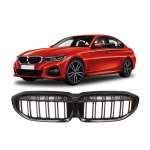 Bmw G20 3 Series Double Slat Kidney Grilles Gloss Black 19+