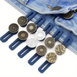 5PCS Button Extender For Pants Adjustable Waist Button For Men Random Color No Sew Inelastic Buttons Easy To Use No Tools Requir