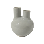 Double Stem Ball Vase - Whisper Grey