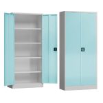 2-DOOR 4-SHELVE Stationery Cupboard Lblue
