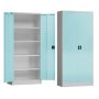 2-DOOR 4-SHELVE Stationery Cupboard Lblue