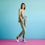Ashley Pants - Moss Green Linen - 44 Xxxxlarge