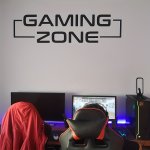 1PC Creative Gaming Zone Wall Decal Living Room Removable Mural For Living Room Bedroom Decoration Accessories Murals