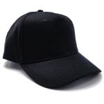 Plain Cap - 5 Panel Promo Hat - Black