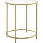 Geneva Round Glass Side Table Gold