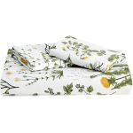 Green Floral Reversible 4 Piece Bed Sheet Set - Soft Duvet Covers