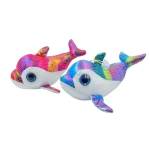Plush Glitter Big Eye Dolphin