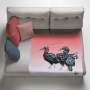 Mates For Life On Red Light Weight Fleece Blanket By Fifo