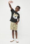PoP Candy Tiger Print Tee & Short Set - Black & Yellow