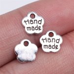 40PCS Hand Made Charm Pendant Ancient Silver Color English Alphabet Pendant Diy Earrings Necklace Bracelet Handcraft Jewelry Acc
