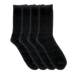 Black Adult Anklet Socks 4-PACK - Factory Plaza