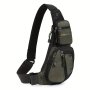 1pc Men's Leisure Sling Bag Anti-Thief Shoulder Bag Casual Outdoor Hiking Camping Triangle Bag Multi-pocket Crossbody Bag
