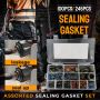 100PCS/ 245PCS Assorted Sealing Gasket Set High Press Hydraulic Rubber Oil Pipe Seal Gasket Nbr Metal Seal Ring Kits