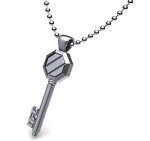 Addison Taylor Fine Jewelry Ufc Adult Pewter Logo Key Pendant On Stainless Steel Bead Chain 24