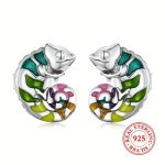 Tiny Delicate 925 Sterling Silver Dragon Design Stud Earrings Hypoallergenic Jewelry Elegant Punk Style Personality Female Earri