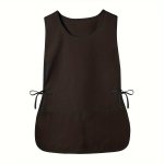 New Arrival Amazon Neutral Pebble Apron Vest With Side Ties Hairdressing Work Apron Made Of 100% Polyester - Woven Fabric Durabl