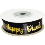 Happy Diwali Black Ribbon 10M