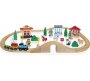 Wooden Train Set 50PC Vehicles Multicolour