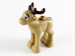 Parts Reindeer Fawn With Molded Dark Brown Antlers And Tail And Printed Black Eyes And Eyebrows Pattern 360436PB01