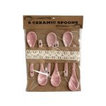 Light Pink 6PC Ceramic Spoons Was R75.00