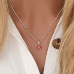 With Love 925 Sterling Silver January Birthstone Necklace