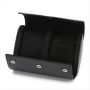 Portable Vintage Leather Watch Display Case Watch Storage Box Black M