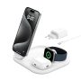 Belkin Magsafe Charger Boostcharge 3-IN-1 Magnetic Foldable Charger With QI2 15W - Magsafe-compatible Fast Charger For Apple Iphone 16 Apple Watch Airpods With Non-slip