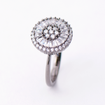 Midnight Floral Pave Ring - 58 Clear Crystal