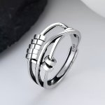 1PC Adjustable Dainty Anxiety Ring With Bead - Perfect For Stress Relief And Fidgeting - Ideal Birthday Holiday Mother's Day And