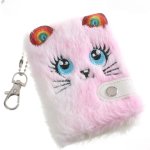 Fluffy MINI Cat Keychain Notepad Book