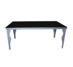 Black Glass Top Dining Table Black Frame 180CM