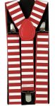 Red & White Stripe Suspenders