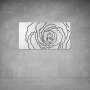 Rose Wall Art - 2900 X 1400 X 20 / Matt Black / Indoor