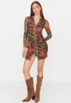 Ruched Print Dress - Multi