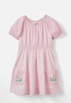 Cotton On Rose Puff Sleeve Dress - Blush Pink mini Grid