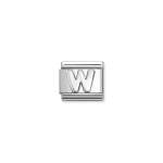 Composable Classic Link Letter W Silver