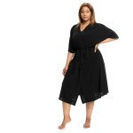 Plus Size Luxe Satin Gown - Black