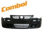 Vw Polo 9N3 Bujwa Front Bumper 05-09 Combo No Fog Holes